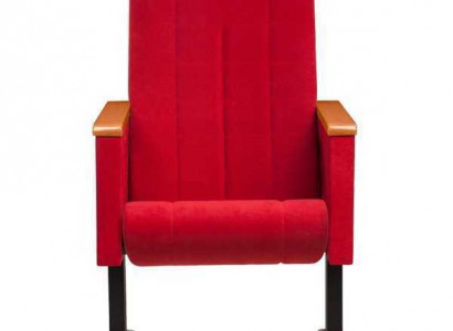 Designer Roter Luxus Stuhl 1-Sitzer Moderner Lehnstuhl Textil Holzmöbel